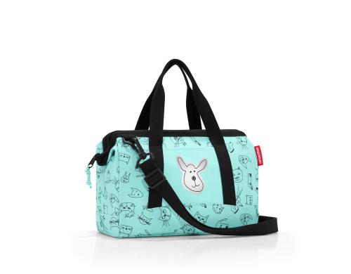 Reisenthel Schultertasche allrounder xs kid cats and dogs mint, 5 l, 27 x 21 x 12 cm