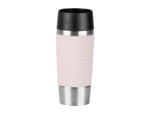 Emsa Travel Mug 0.36 l puderrosa Edelstahl, Silikon Manschette