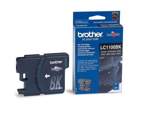 Tinte Brother LC-1100BK, schwarz zu allen A3 Gerten, 450 Seiten@5% Deckung