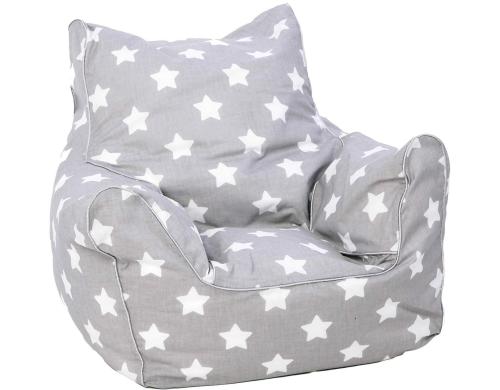 Knorrtoys Kindersitzsack Grey white stars