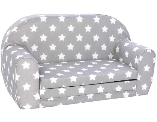 Knorrtoys Kindersofa Grey white stars