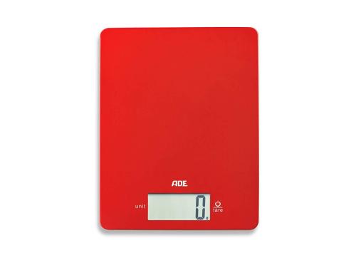 ADE Kchenwaage Leoni rot Tragkraft 5kg, Sensor Touch Bedienung