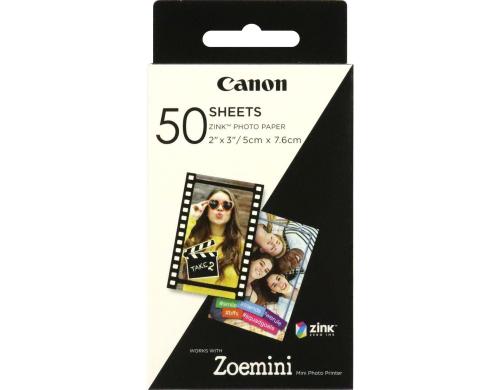 Canon ZINK Fotopapier 50 Blatt 5 x 7.5cm, zum Zoemini