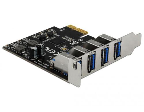 Delock PCI Express Karte 4x USB Typ-A USB 3.0