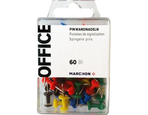 Office Pinwandnadel 60 Stk., bunt