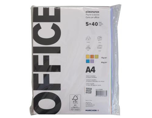 Office farbiges Kopierpapier 5 Farben 200 Blatt