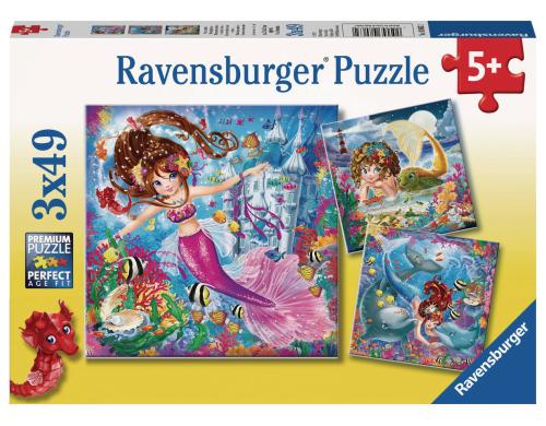 Puzzle Bezaubernde Meerjungfrauen 3 X 49 Teile