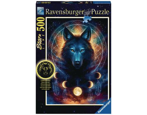 Puzzle Leuchtender Wolf Sonderserie 500 Teile