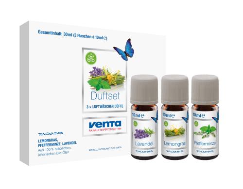 Venta Bio-Duftset 2 3 x 10 ml, Lavendel,Lemongras,Pfefferminze