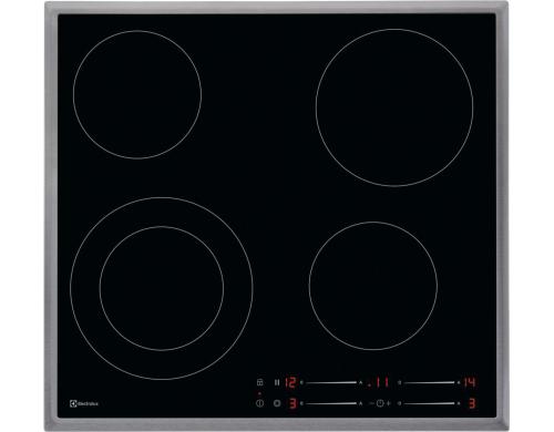 Electrolux Glaskeramik-Kochfeld GK56TSCN Rahmen, 4 Platten, 400 Volt