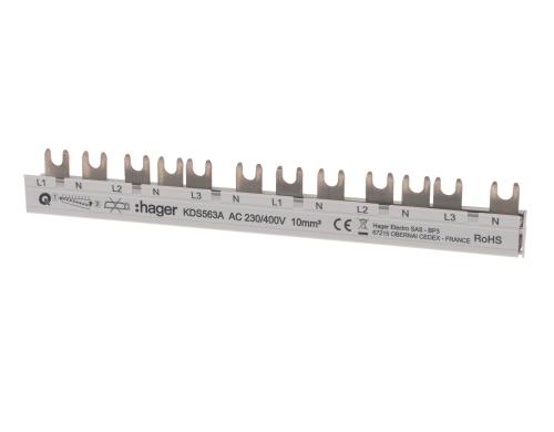 Phasenschiene 12M 63A (1PN)x6 QB FI links