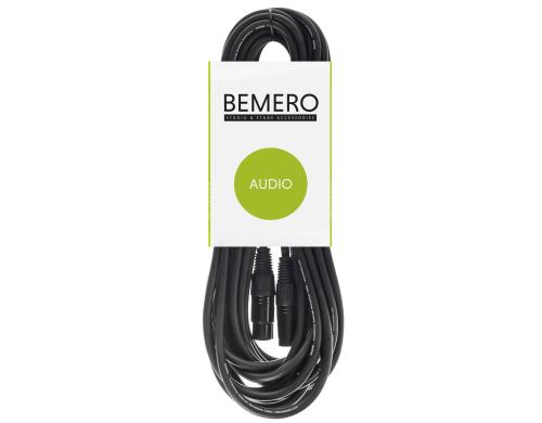 Bemero BAC4041-1000BK XLRf - XLRm Kabel 10m Mikrofonkabel symmetrisch, schwarz, M-Serie