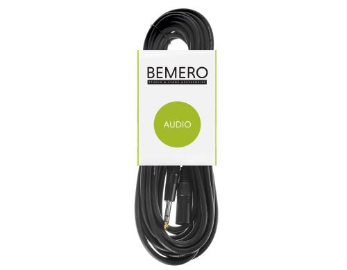 Bemero BAC4115-1000BK XLRm-6.3 Klinken 10m Linekabel, symmetrisch, schwarz, M-Serie