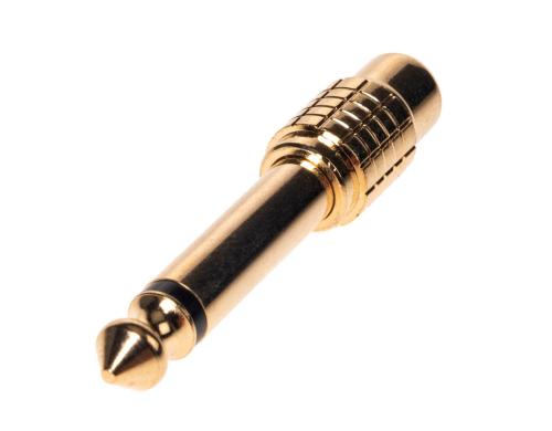 Bemero BA2101 Klinken-Cinch Adapter 6.3mm mono Klinkenstecker-Cinchbuchse, gold