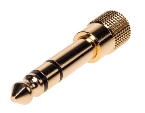 Bemero BA2002 Kopfhrer-Klinken Adapter 6.3mm - 3.5mm stereo Klinkenadapter, gold