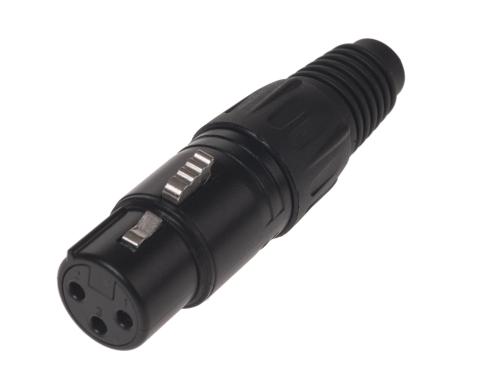 Bemero BC1001BK-F XLR-Stecker 3-Pol XLRf female Stecker, schwarz