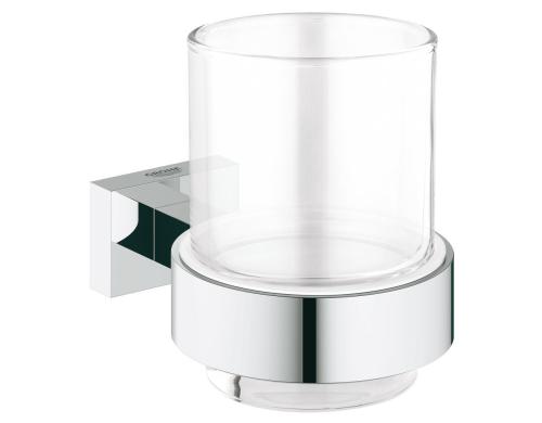 GROHE Essentials Cube Glas mit Halter chrom