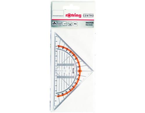 Rotring Geo-Dreieck 16cm mit Facetten glasklar