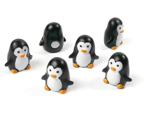 Trendform Magnete Pingu 6er Set, weiss/schwarz