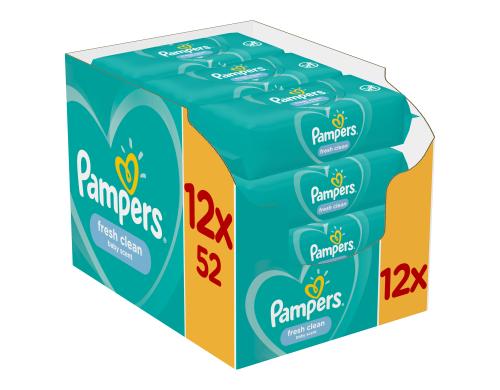 Pampers Feuchte Tcher Fresh Clean Vorteilspack Giga 12 x 52 Stk.