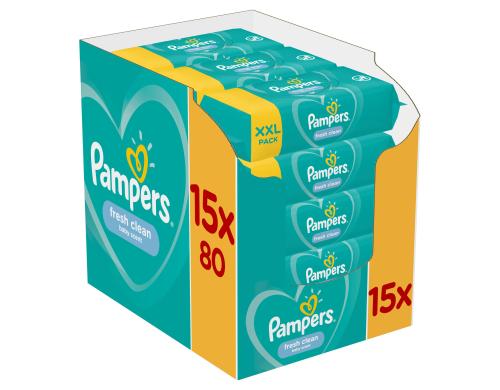 Pampers Feuchte Tcher Fresh Clean Gigapack Ecom 15 x 80 Stk.