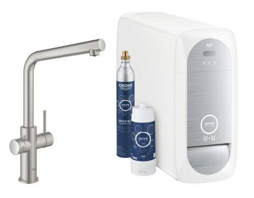 GROHE Blue Home L-Auslauf Starter Kit supersteel