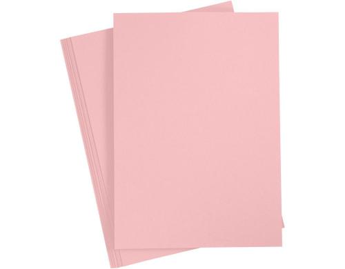 Creativ Company Fotokarton A4 rosa 220 g, 10 Blatt, einseitig leichte Struktur