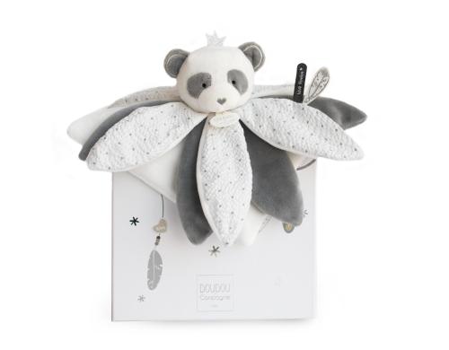 DouDou Geschenkset ATTRAPE-REVE ptales Schmusetuch Panda 26cm