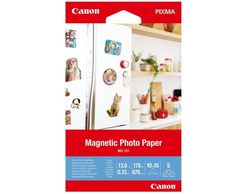 CANON Magnetic Photo Paper 10x15cm MG-101 Glossy 5 Blatt