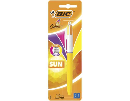 Bic 4 Colours Velours Sun Kugelschreiber orange, gelb, pink, violet