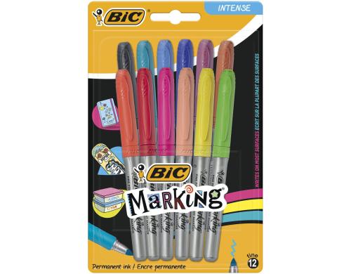 Bic Marking Pastel/Intense permanent, assortiert, 12 Stck