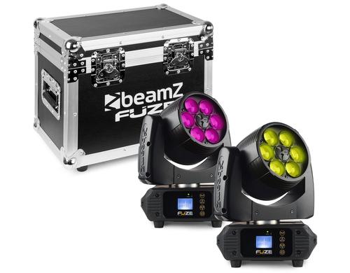 BeamZ Fuze610Z Wash Set 2 x Moving Head in Flightcase