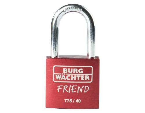 Burgwchter Vorhangschloss 775 40 Friend rot, WxH 20.5x32.5mm