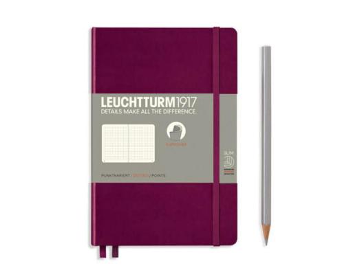 Leuchtturm Notizbuch Softcover Paperback B6 Port Red, dotted