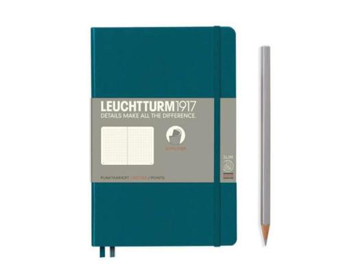 Leuchtturm Notizbuch Softcover Paperback B6 Pacific Green, dotted