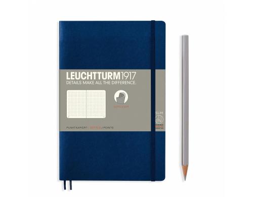 Leuchtturm Notizbuch Softcover Paperback B6 Marine, dotted