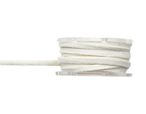 Glorex Lederband Velour 3 mm flach Rolle  2 m, beige