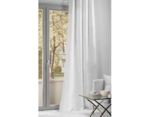 Stotz Fertigvorhang mit Faltenband Nacht Carol 140 x 245 cm, offwhite, 100% PES