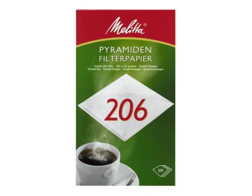 Melitta Filtertte Pyramide 206, 200 Stck zu Melitta 608, 620