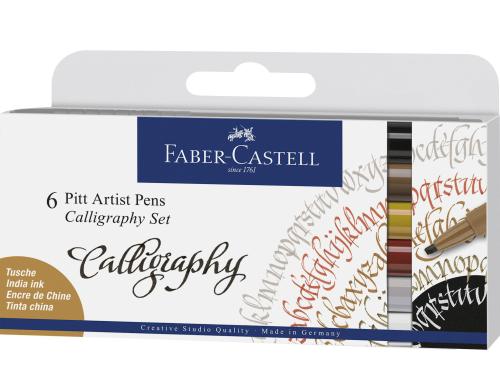 Faber-Castell PITT Artist Pen Calligraphy Set 6er Etui