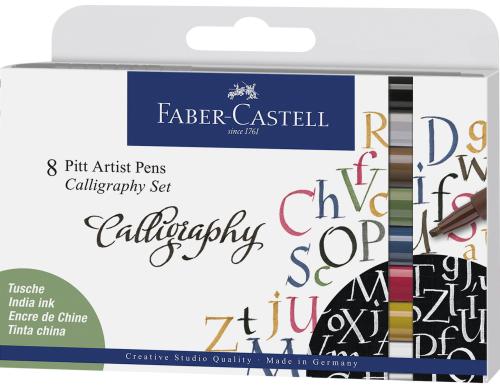 Faber-Castell PITT Artist Pen Calligraphy Set 8er Etui