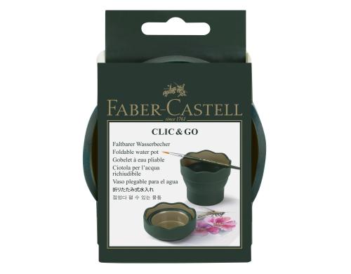 FABER-CASTELL Wasserbecher clic&go zusammenfaltbar, grn/gold