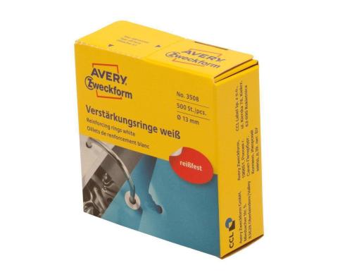 Avery Zweckform Verstrkungsringe 13mm Spender, weiss