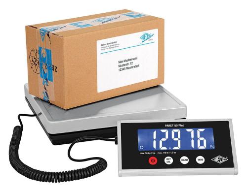 WEDO elektronische Paketwaage 50 Plus bis 50kg mit Zhlfunktion