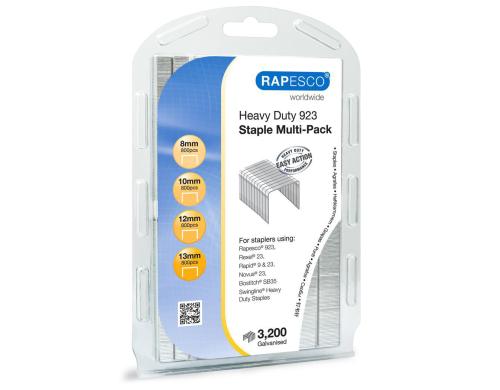 Rapesco 923 Heftklammern Multipack 8, 10, 12, 13mm, 1000 Stck