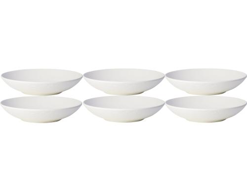 Villeroy & Boch Manu. Rock Suppenteller-Set 6er Set, 24x24x6cm, weiss