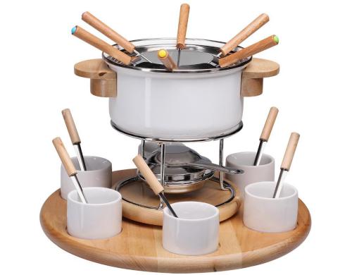 Nouvel Fleischfondue-Set Larissa 23 teilig, Emaille,  15cm, Induktion