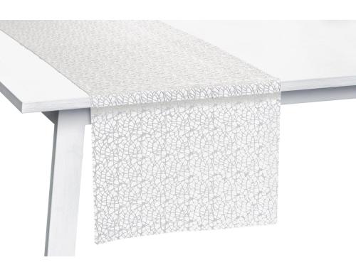 Pichler Tischband Network 30x260 cm Weiss,100% Polyester