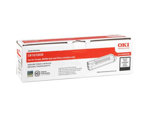 Toner black zu OKI C810/830 8000 Seiten @5% Deckung, 44059108