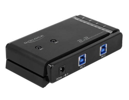 Delock USB3.0 Matrix Switch 2x2 2 PC's teilen sich 2 USB3.0 Gerte